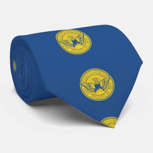 Vlag van Atlanta, Georgia Stropdas (Opgerold)