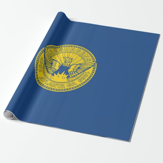 Vlag van Atlanta (Georgia, VS) Cadeaupapier (Uitgerold)