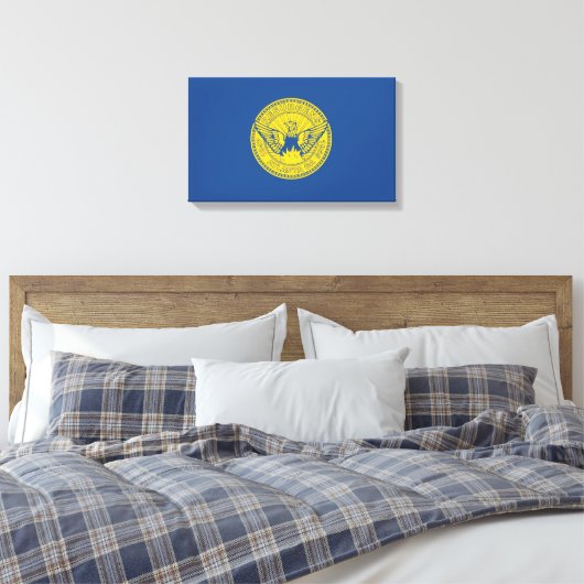 Vlag van Atlanta (Georgia, VS) Canvas Afdruk (Insitu (Slaapkamer))