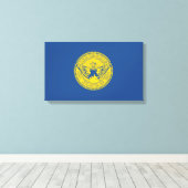 Vlag van Atlanta (Georgia, VS) Canvas Afdruk (Insitu (Houten vloer))