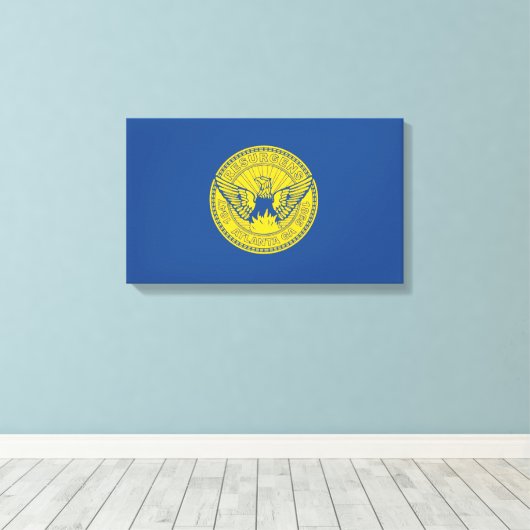 Vlag van Atlanta (Georgia, VS) Canvas Afdruk (Insitu (Houten vloer))