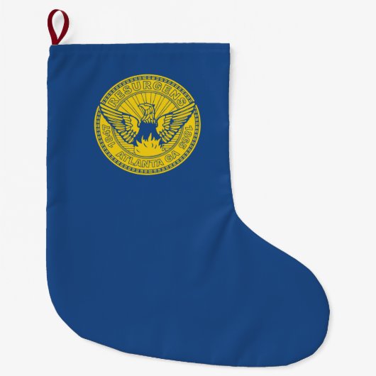 Vlag van Atlanta (Georgia, VS) Grote Kerstsok (Voorkant)
