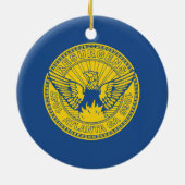 Vlag van Atlanta (Georgia, VS) Keramisch Ornament (Achterkant)