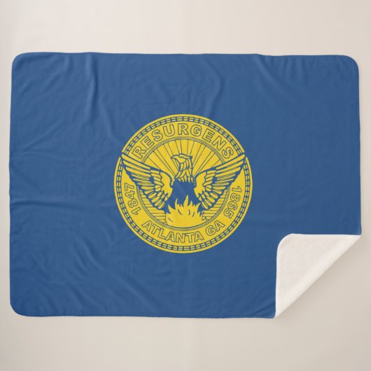 Vlag van Atlanta (Georgia, VS) Sherpa Deken (Voorkant (horizontaal))
