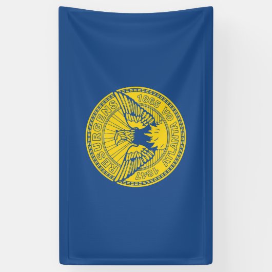 Vlag van Atlanta (Georgia, VS) Spandoek (Verticaal)