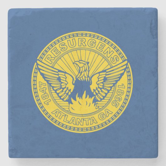 Vlag van Atlanta (Georgia, VS) Stenen Onderzetter (Voorkant)