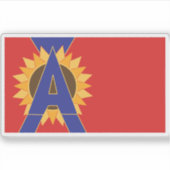 Vlag van Augusta, Kansas Sticker (Voorkant)