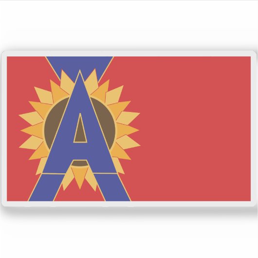 Vlag van Augusta, Kansas Sticker (Voorkant)