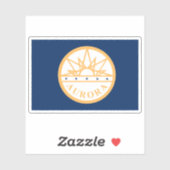 Vlag van Aurora, Colorado, Verenigde Staten Sticker (Vel)