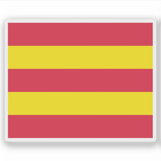 Vlag van Aust-Agder, Noorwegen Sticker (Voorkant)