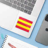 Vlag van Aust-Agder, Noorwegen Sticker (Laptop met iPhone)
