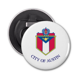 Vlag van Austin, Texas Button Flesopener