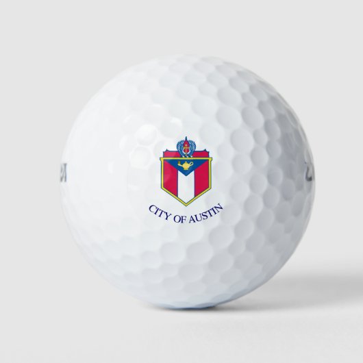 Vlag van Austin, Texas Golfballen (Voorkant)