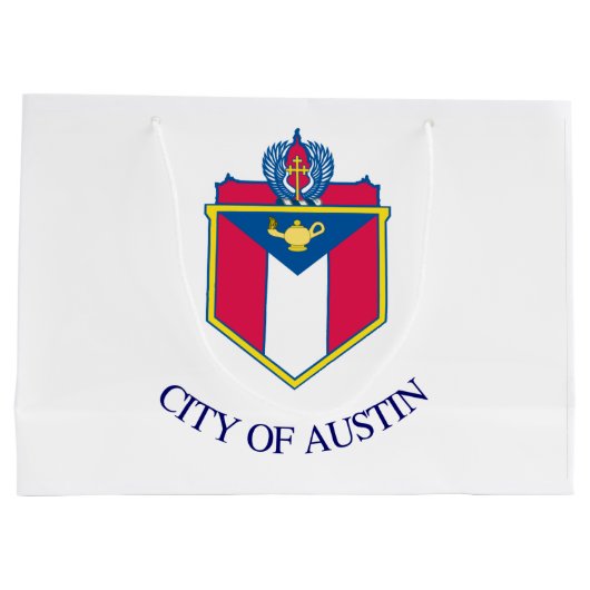 Vlag van Austin, Texas Groot Cadeauzakje (Achterkant)