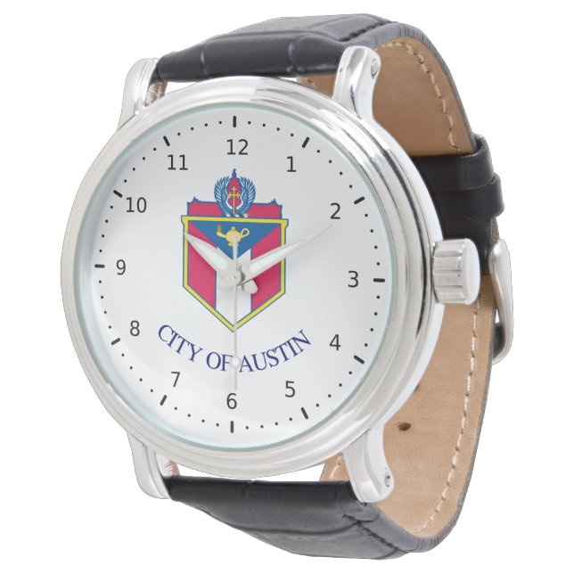 Vlag van Austin, Texas Horloge (Gekanteld)