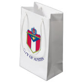 Vlag van Austin, Texas Klein Cadeauzakje (Achterkant Gekanteld)