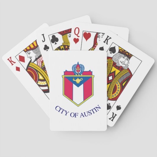 Vlag van Austin, Texas Pokerkaarten (Achterkant)