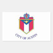 Vlag van Austin, Texas Rechthoekige Sticker (Voorkant)