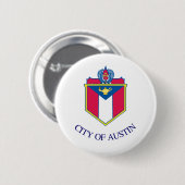 Vlag van Austin, Texas Ronde Button 5,7 Cm (Voorkant /achterkant)