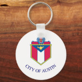 Vlag van Austin, Texas Sleutelhanger (Voorkant)