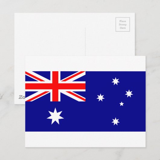 Vlag van Australië - Australische vlag Briefkaart (Voorkant / Achterkant)