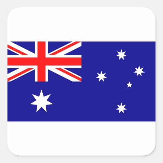 Vlag van Australië - Australische vlag Vierkante Sticker (Voorkant)
