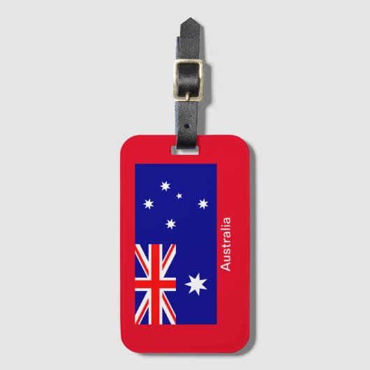Vlag van Australië Bagagelabel (Voorkant (verticaal))