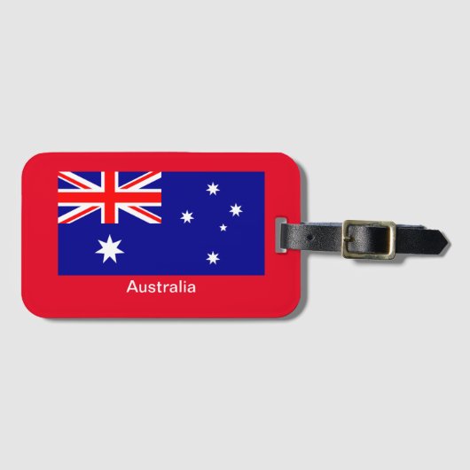 Vlag van Australië Bagagelabel (Voorkant (horizontaal))