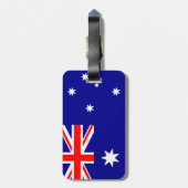 Vlag van Australië Bagagelabel met lederriem (Achterkant verticaal)