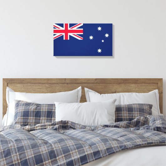 Vlag van Australië Canvas Afdruk (Insitu (Slaapkamer))