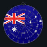 Vlag van Australië Dartbord<br><div class="desc">Vlag van Australië: De vlag van het Verenigd Koninkrijk "Union Jack" bevindt zich in de linkerbovenhoek,  onder de Ster van de Federatie. De andere sterren zijn de sterrenbeeld van het Zuid-Kruis.</div>