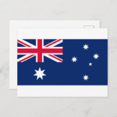Vlag van Australië Feestdagenkaart (Voorkant / Achterkant)