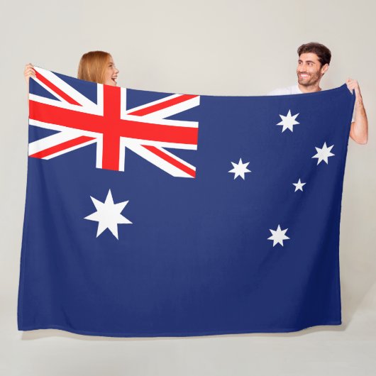 Vlag van Australië groot Fleece Deken (In situ)