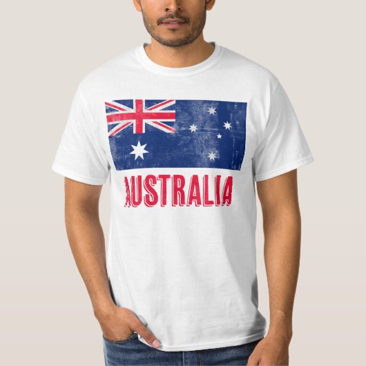 Vlag van Australië (Grunge look) T-shirt (Voorkant)