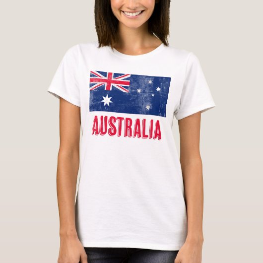 Vlag van Australië (Grunge look) T-shirt (Voorkant)