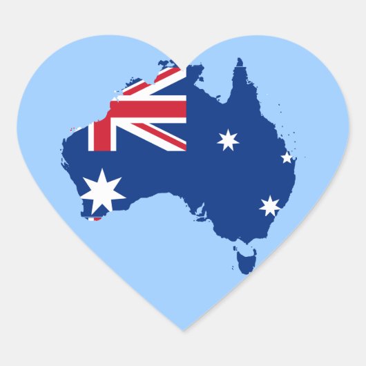vlag van australië hart sticker (Voorkant)