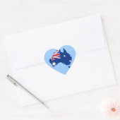 vlag van australië hart sticker (Envelop)