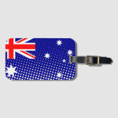 vlag van Australië met halftooneffect Bagagelabel (Voorkant (horizontaal))