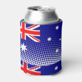 vlag van Australië met halftooneffect Blikjeskoeler (Blikje Voorkant)