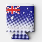 vlag van Australië met halftooneffect Blikjeskoeler (Achterkant)