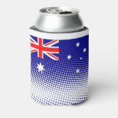 vlag van Australië met halftooneffect Blikjeskoeler (Blikje Achterkant)