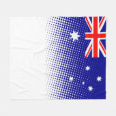vlag van Australië met halftooneffect Fleece Deken (Voorkant (Horizontaal))