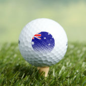vlag van Australië met halftooneffect Golfballen (Insitu Shirt)
