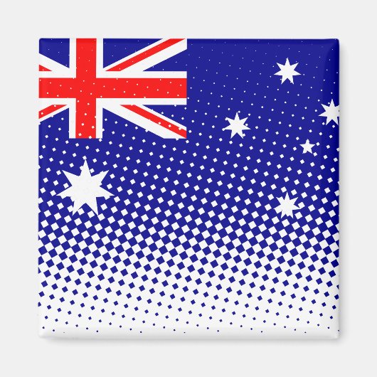 vlag van Australië met halftooneffect Magneet (Voorkant)