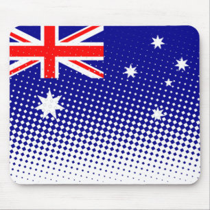 vlag van Australië met halftooneffect Muismat