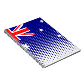 vlag van Australië met halftooneffect Notitieboek (Rechterzijde)