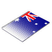 vlag van Australië met halftooneffect Notitieboek (Linkerzijde)