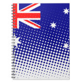 vlag van Australië met halftooneffect Notitieboek (Voorkant)