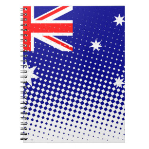 vlag van Australië met halftooneffect Notitieboek