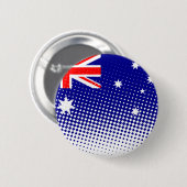 vlag van Australië met halftooneffect Ronde Button 5,7 Cm (Voorkant /achterkant)